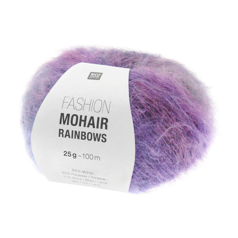 Häkelgarn Fashion Mohair Rainbows in Flowerfarbe, 25 g.