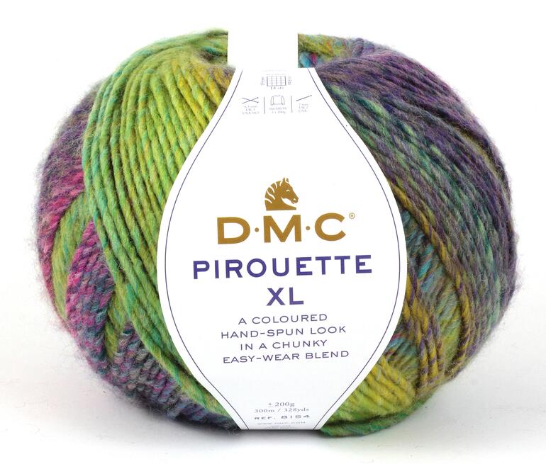 Wollknäuel Pirouette XL von DMC in der Farbe Green.