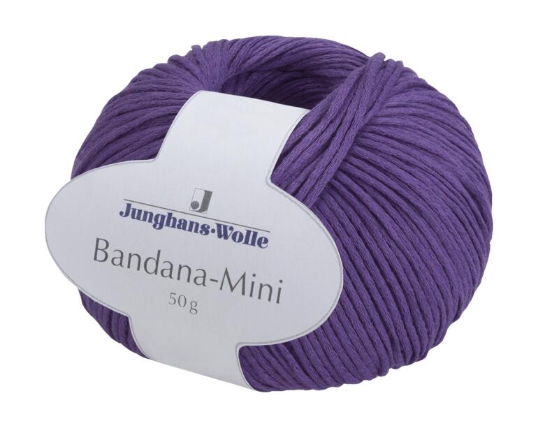 Bandana-Mini von Junghans-Wolle in violetter Farbe.