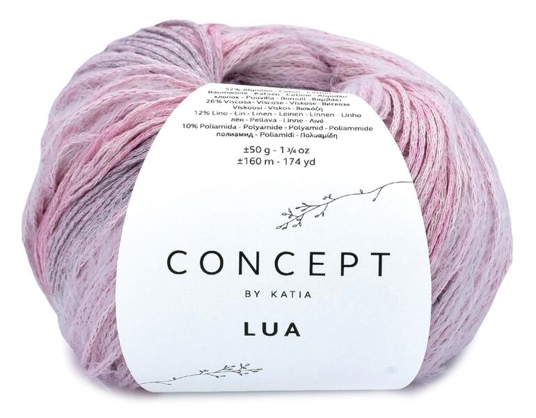 Lua von Katia in pinken und violetten Tönen, sanfte Struktur