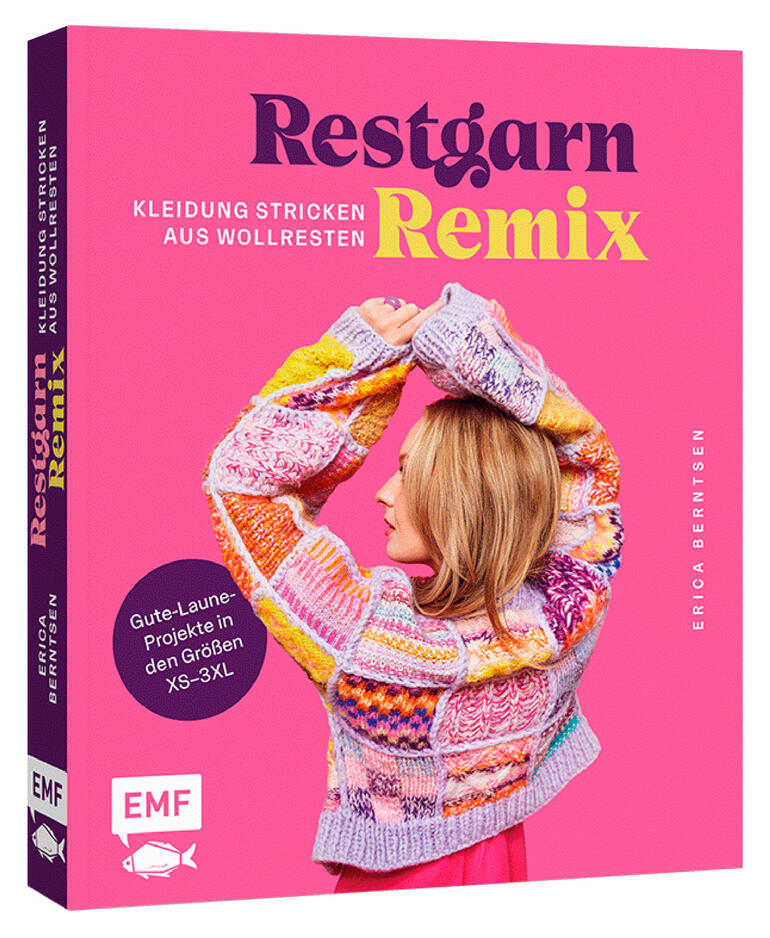 Buch 'Restegarn-Remix' mit Ideen zum Stricken aus Wollresten.