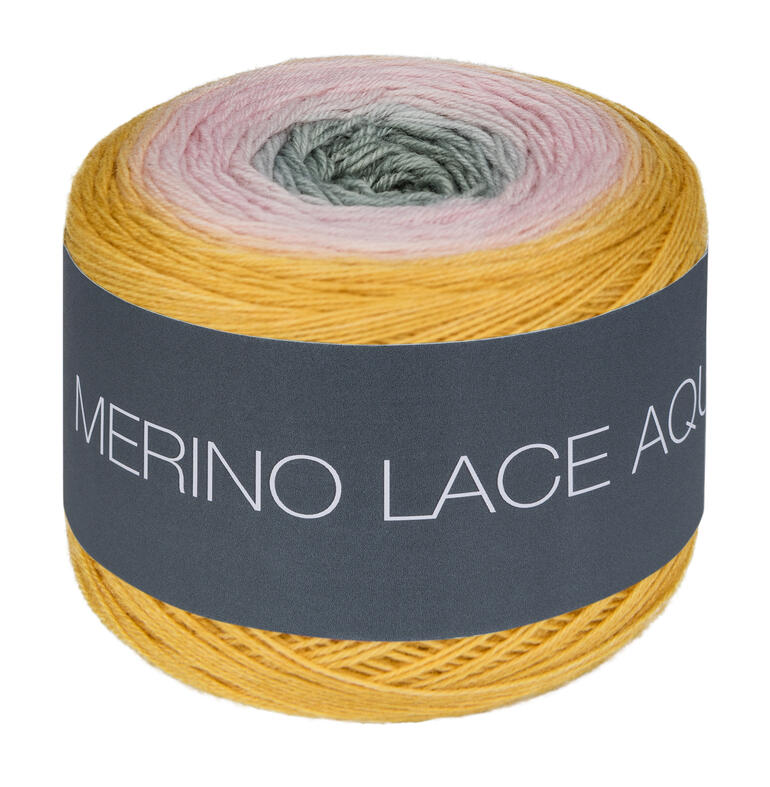 Wolle Merino Lace Aquarell von Lana Grossa in bunten Farben.