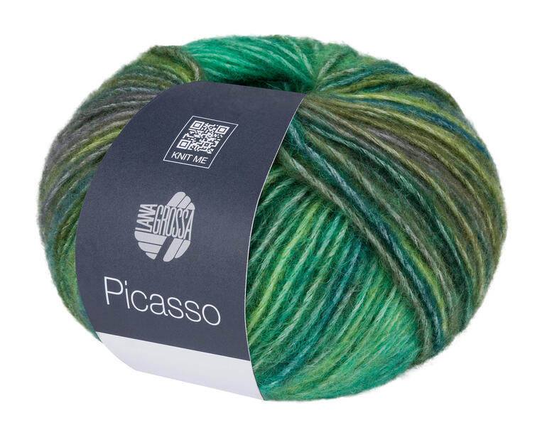 Picasso von Lana Grossa in satten Grüntönen, als Garnball.