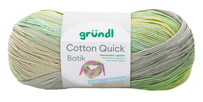 Gründl Laine Cotton Quick Batik - laine fine pour le crochet avec