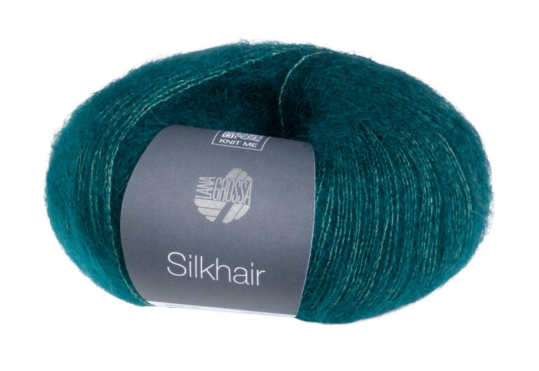 Grüne Mohair-Wolle, Silkhair von Lana Grossa, 50g