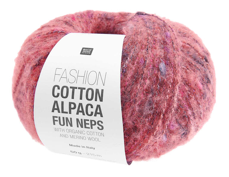 Rico F Cotton Alpaca Fun Neps in Pink mit bunten Neps