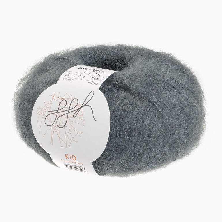 Kid von ggh in grauer Farbe, 50 g Wollknäuel.