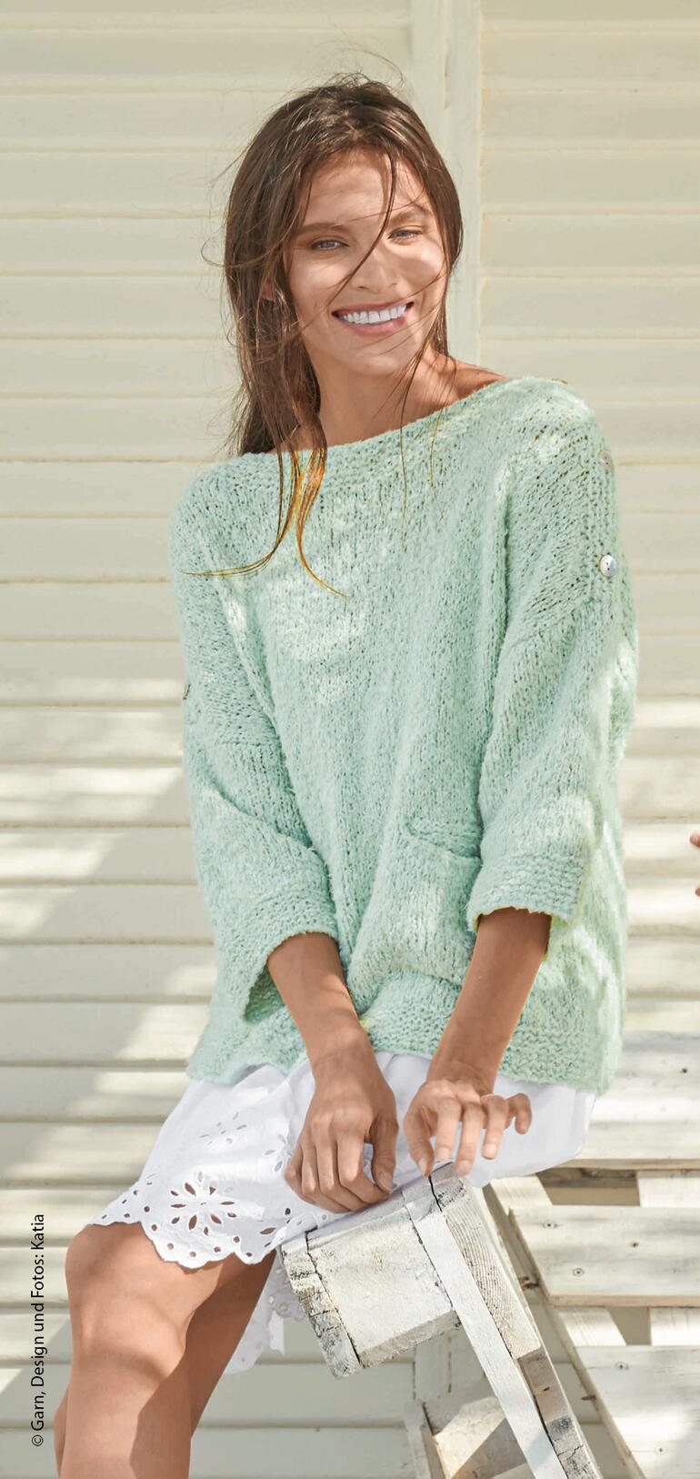 Anleitung 309/1, Pullover aus Pluma von Katia