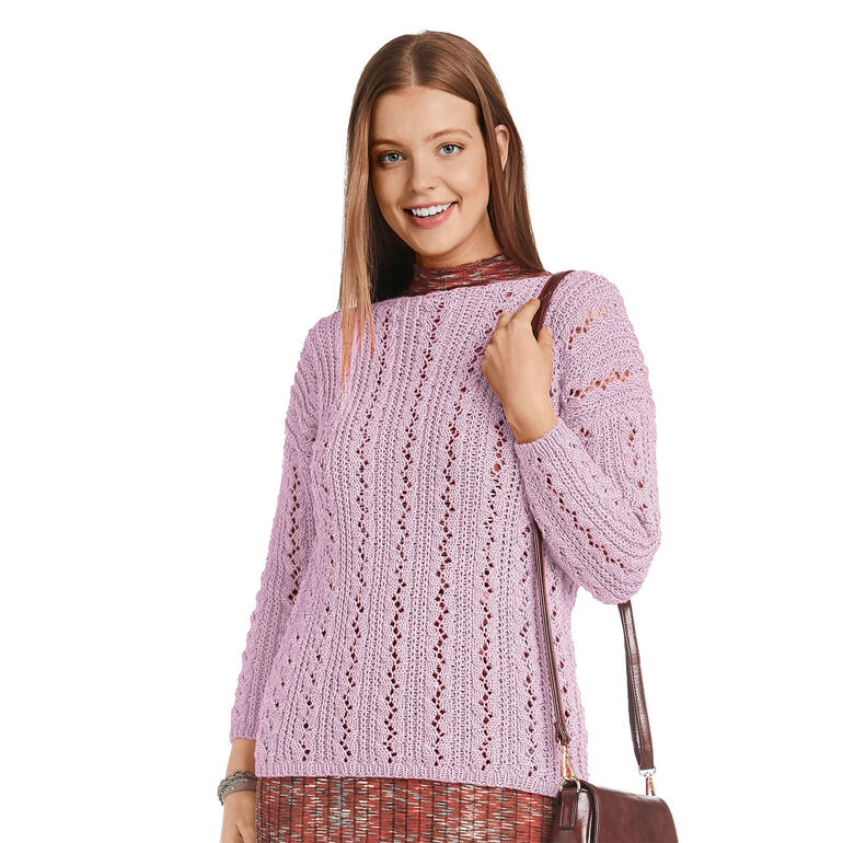 Pullover aus Recycle & Cotone in zartem Lila.
