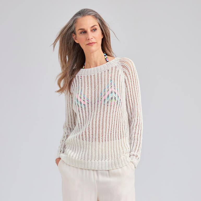 Transparenter Pullover aus Recycle & PET mit einzigartigem Design