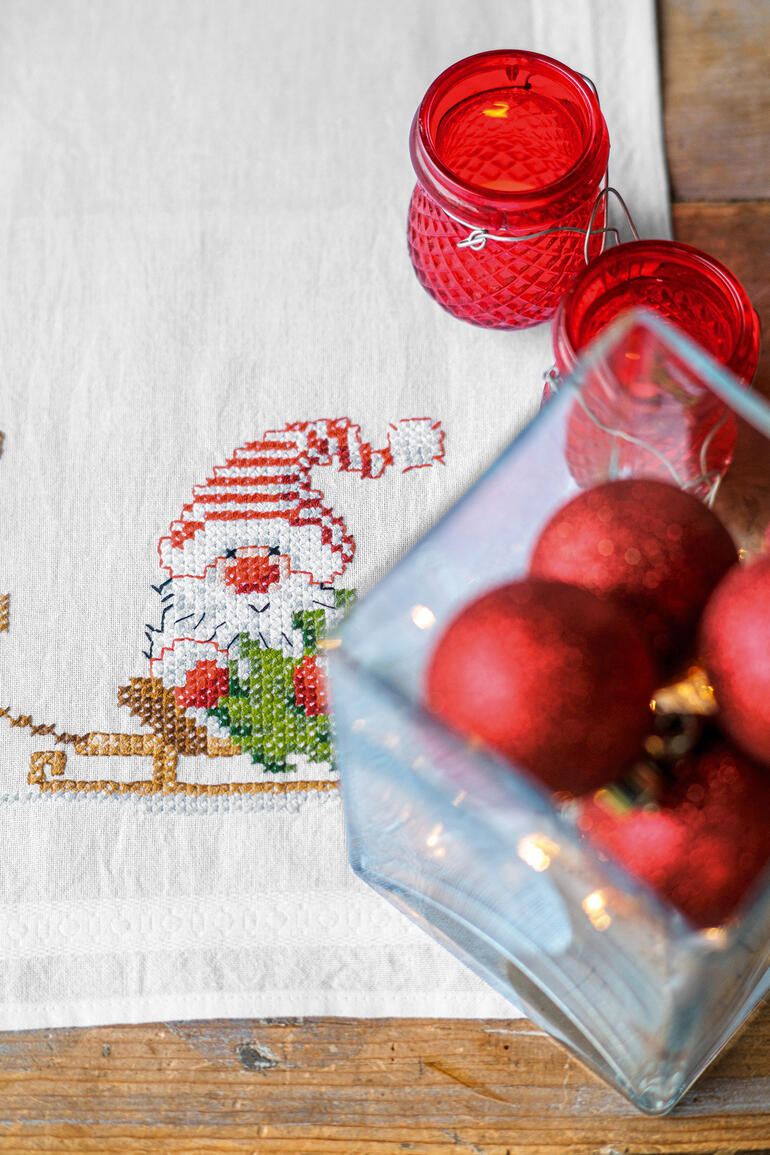 Permin Stickpackung Kreuzstich 'Rentier' - 30x95cm - Inkl. Garn & Nadel