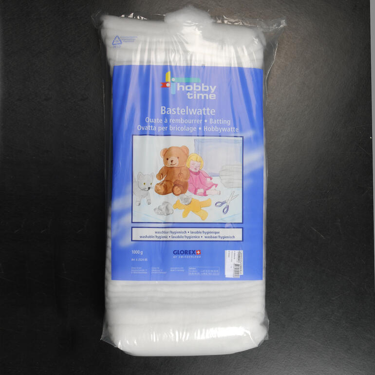 Verpackte Füllwatte, 1000 g, geeignet für Bastelprojekte